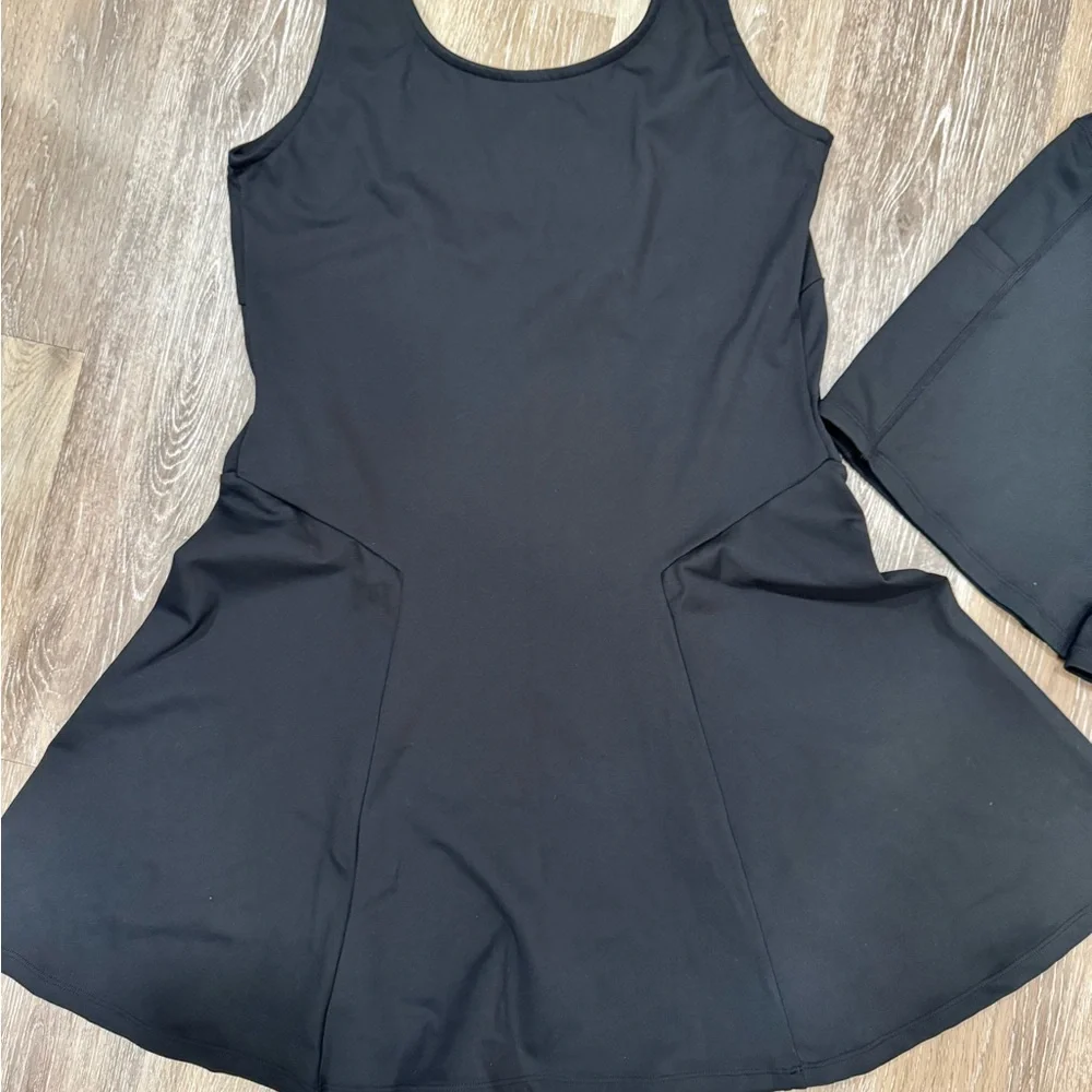 HALARA Black Dress with Biker Shorts Set • new without tags - Picture 2 of 2